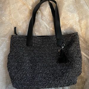 The Sak black & white tweed purse
